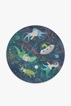 Load image into Gallery viewer, Dinosaurs in Space Rug
