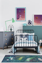 Load image into Gallery viewer, Dinosaurs in Space Rug
