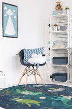 Load image into Gallery viewer, Dinosaurs in Space Rug
