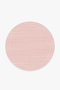 Dot Border Pink Rug