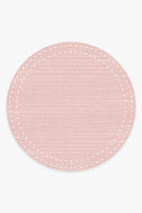 Dot Border Pink Rug
