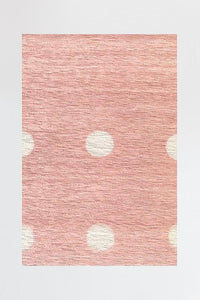 Dot Border Pink Rug