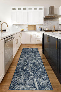Echeveria Navy Rug