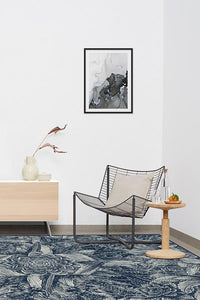 Echeveria Navy Rug