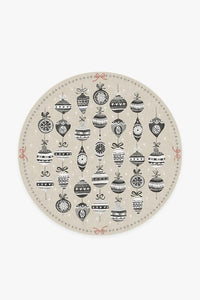 Festive Garland Warm Grey Rug