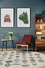 Load image into Gallery viewer, Festive Garland Warm Grey Rug
