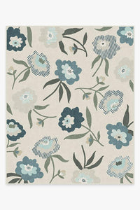 Fleur Margaritte Jade Rug