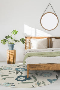 Fleur Margaritte Jade Rug