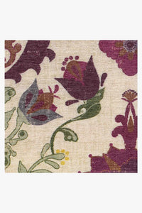 Floral Damask Mimi Purple Rug