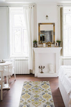 Load image into Gallery viewer, Floral Damask Mimi Yellow Rug

