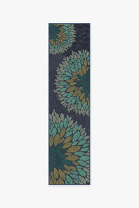 Floral Medallion Navy Rug