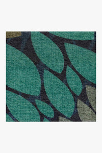 Floral Medallion Navy Rug