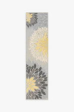 Load image into Gallery viewer, Floral Medallion Yellow Grey Rug
