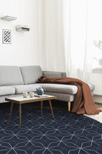 Load image into Gallery viewer, Geometrix Navy Rug
