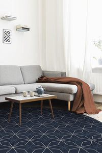 Geometrix Navy Rug