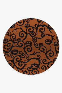 Halloween Night Rust Orange Rug