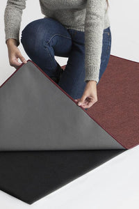 Heathered Solid Burgundy Rug