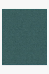 Heathered Solid Teal Blue Rug