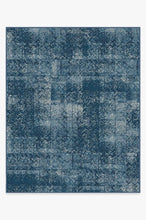 Load image into Gallery viewer, Herringbone Batik Ocean Blue Rug
