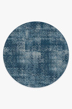 Load image into Gallery viewer, Herringbone Batik Ocean Blue Rug
