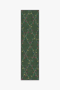 Holiday Lights Green Rug