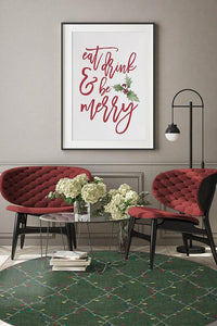 Holiday Lights Green Rug