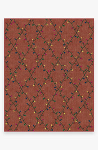Holiday Lights Red Rug