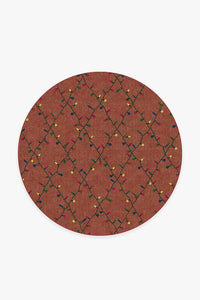 Holiday Lights Red Rug