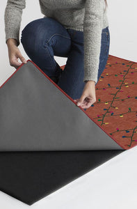 Holiday Lights Red Rug
