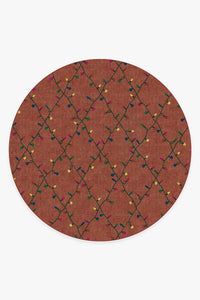 Holiday Lights Red Rug