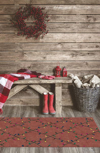 Holiday Lights Red Rug