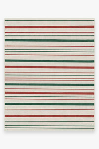 Hudson Stripe Red & Green Rug