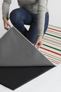 Hudson Stripe Red & Green Rug