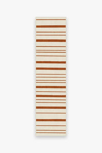 Hudson Stripe Rust Orange Rug