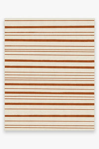Hudson Stripe Rust Orange Rug