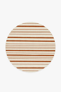 Hudson Stripe Rust Orange Rug