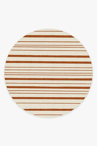 Hudson Stripe Rust Orange Rug