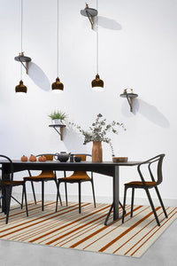 Hudson Stripe Rust Orange Rug