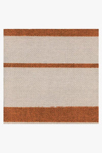 Hudson Stripe Rust Orange Rug