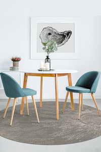 Jellyfish Bloom Silver Rug