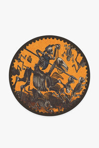 Jose Posada Calavera Don Quijote Rug