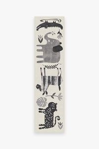 Jungle Safari Black & White Rug