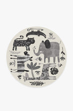Load image into Gallery viewer, Jungle Safari Black &amp; White Rug

