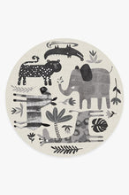 Load image into Gallery viewer, Jungle Safari Black &amp; White Rug
