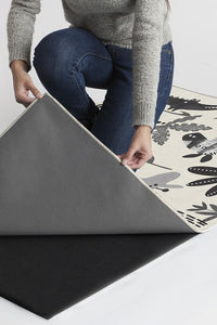 Jungle Safari Black & White Rug