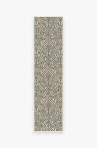 Lacis Damask Black & Ivory Rug