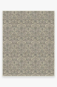 Lacis Damask Black & Ivory Rug
