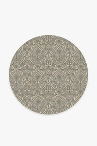 Lacis Damask Black & Ivory Rug