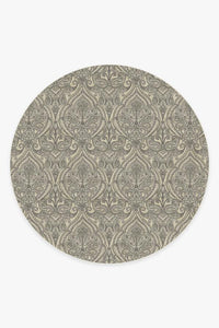 Lacis Damask Black & Ivory Rug