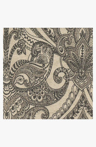 Lacis Damask Black & Ivory Rug